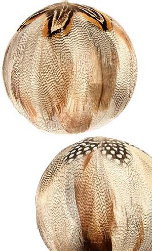 Boule de noel en plumes-Dz0038