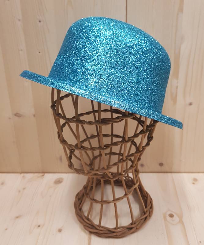 Chapeau paillettes bleu - Chapeau de déguisement - Ac1812