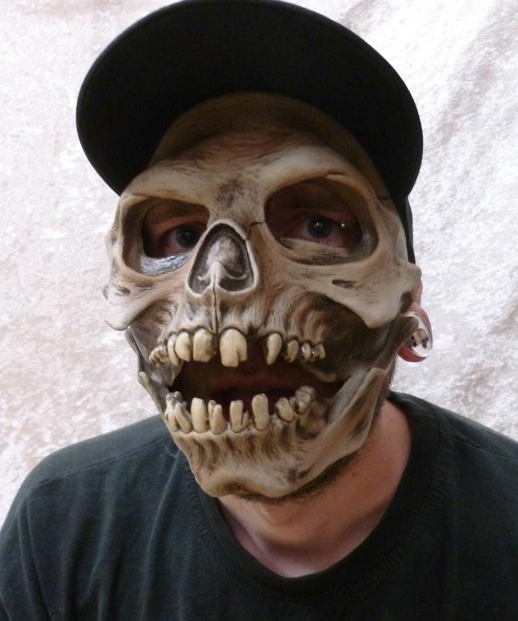 Masque squelette souriant pour adultes - Masque de pansement