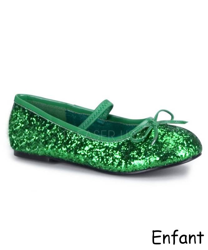 Ballerines enfant vertes - Chaussures de déguisement - As0143