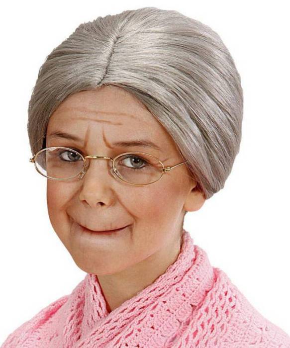 Masque Grand-mère avec perruque sur  en achat