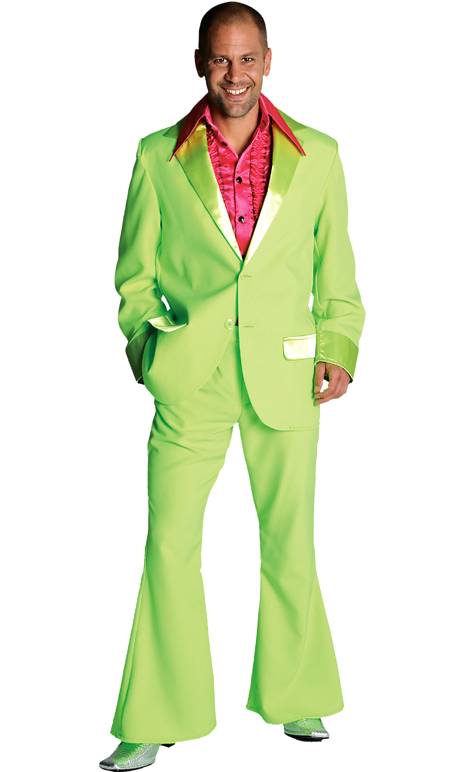M207201-29-M Costume disco pour homme Jaune fluo Taille M = 52 : :  Mode