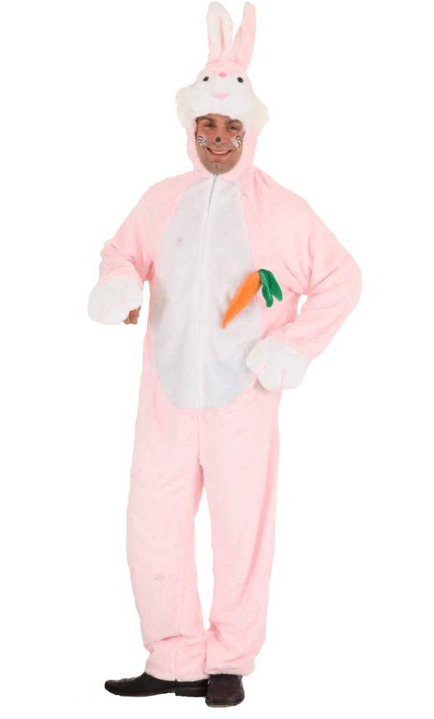 Costume pour adultes lapin rose - Déguisement drole Taille - M/L pas cher